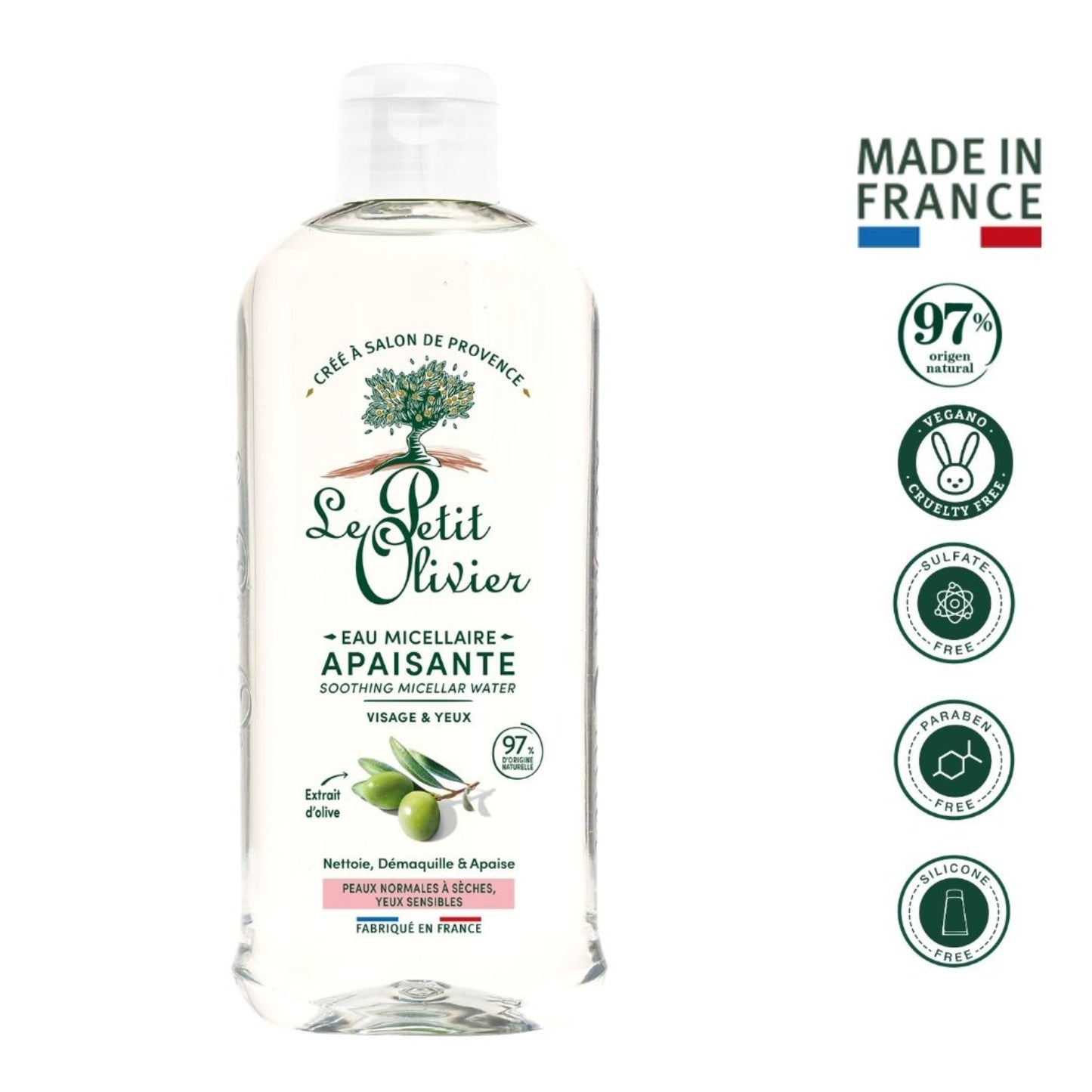 Agua Micelar con Oliva 3 en 1 – 400 ml