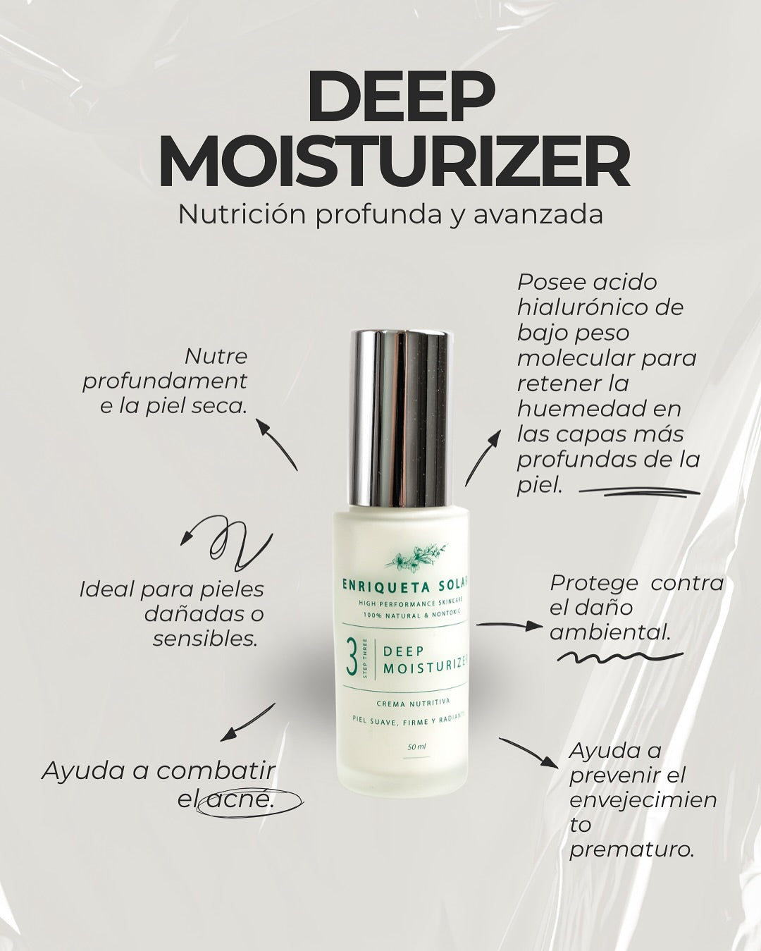 Deep Moisturizer 50ml - Nutrición profunda y avanzada