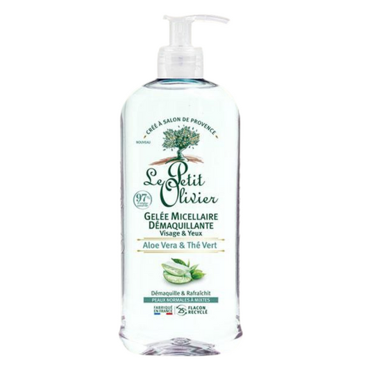 Gel Micelar Desmaquillante Aloe Vera & Té Verde - Pieles Normales A Mixtas- 400ml