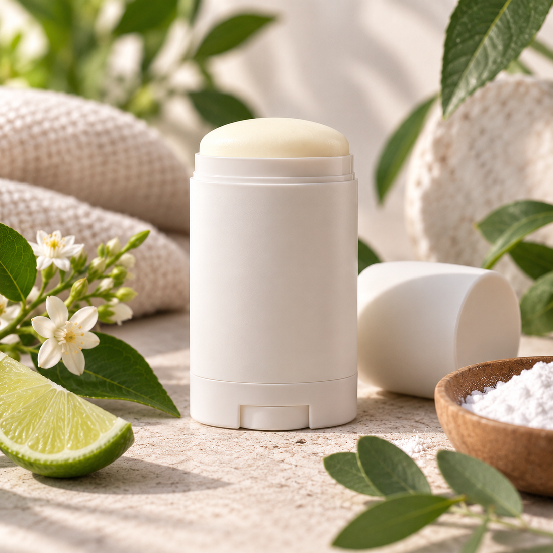 Desodorante sólido natural sin aluminio de Kren, de menta, limón y tea tree