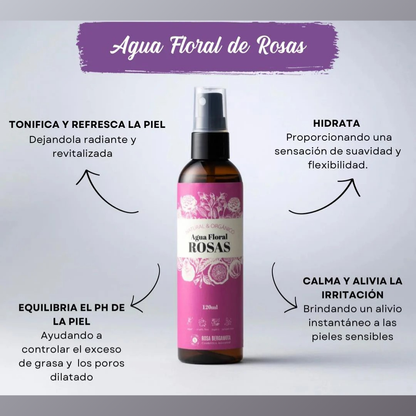 Agua de Rosas Orgánica 120ml