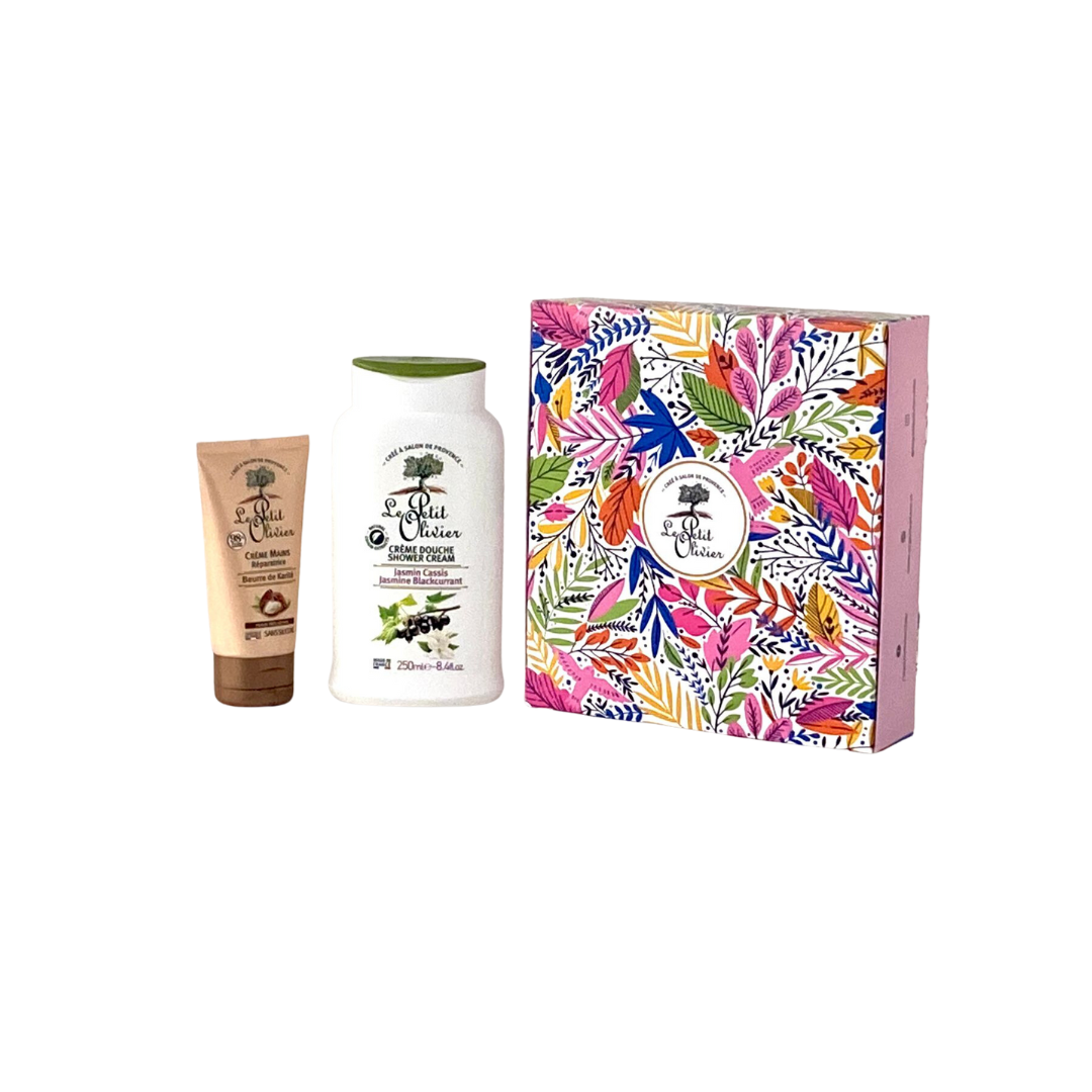 Set Crema manos karite 75ml  y Crema ducha Frambuesa