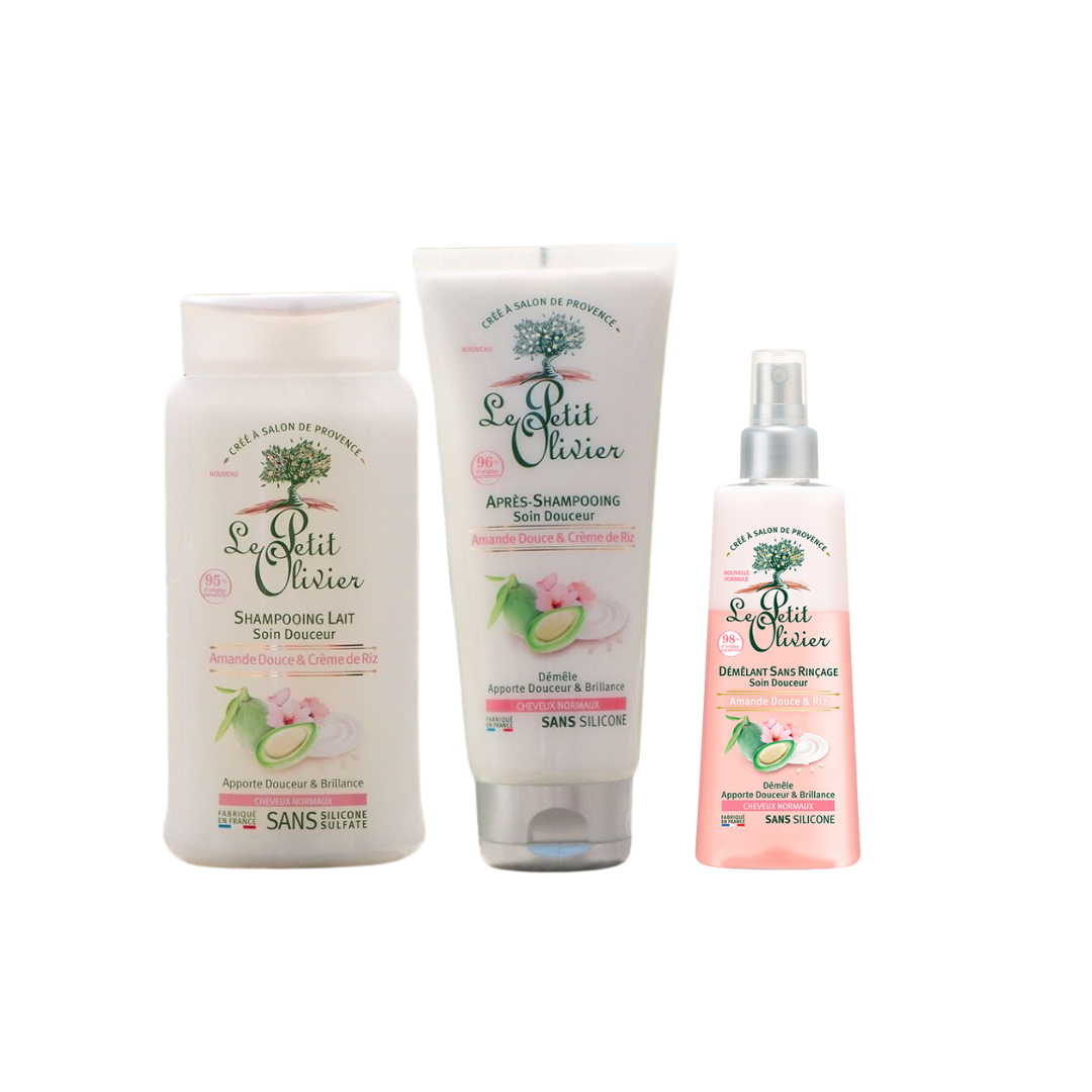 Kit Cabello Normal: Shampoo, Acondicionador y Desenredante