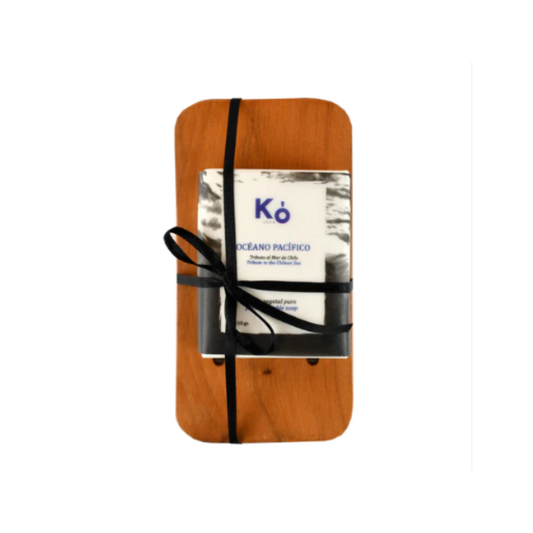 Pack de Regalo Liquiñe: 1 Jabón Kó 110g  + Jabonera de Madera