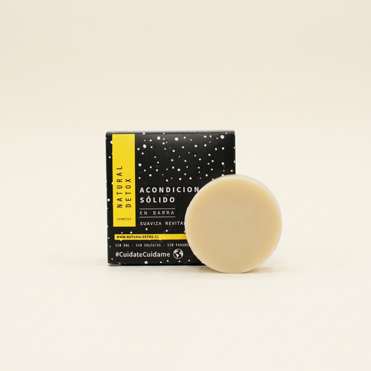 Acondicionador Hidratante en Barra Natural Detox con fondo marfil