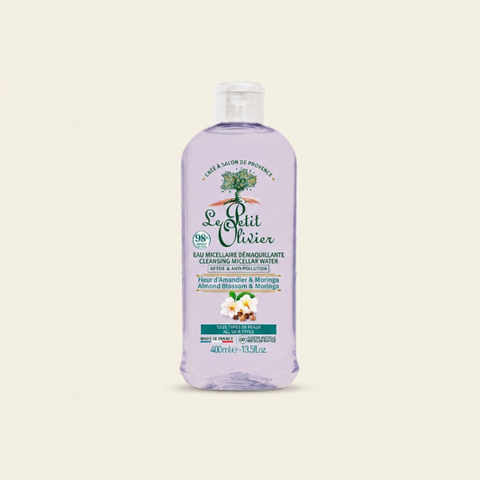 Agua Micelar Detox con fondo marfil