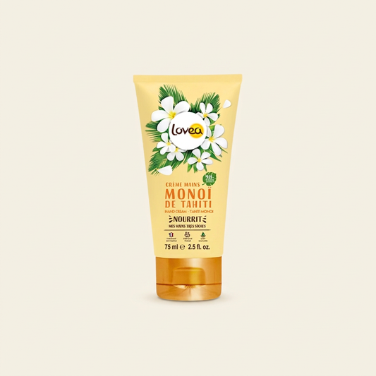 Crema de Manos Monoï con fondo marfil