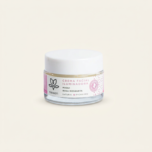 Crema Facial Hidratante Iluminadora con fondo marfil