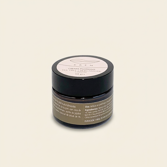 Crema Psoriasis con fondo marfil