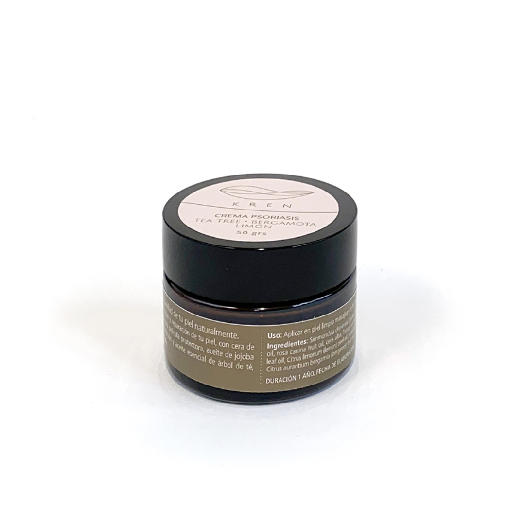 Crema Psoriasis Tea Tree · Bergamota · Limón – 50 g