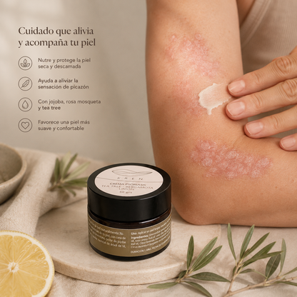 Crema Psoriasis Tea Tree · Bergamota · Limón – 50 g