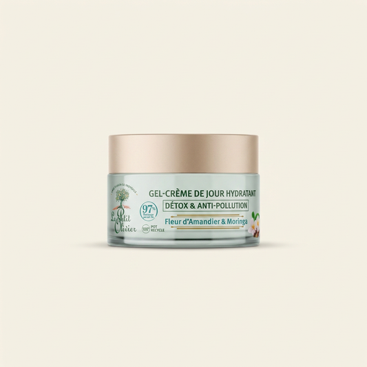Gel Crema de Día Detox con fondo marfil