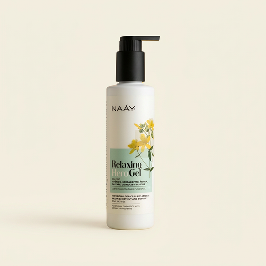 Relaxing Hero Gel con fondo marfil
