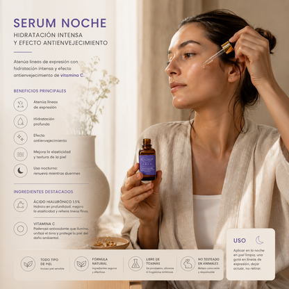 Serum Noche Ácido Hialurónico 1,5% + Vitamina C – 30 ml