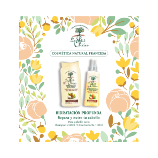 Pack Argán Shampoo y Spray desenredante Cabello Seco y dañado