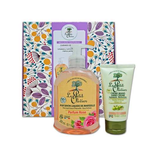 Set de Regalo Crema Manos Oliva & Jabón Líquido Rosa