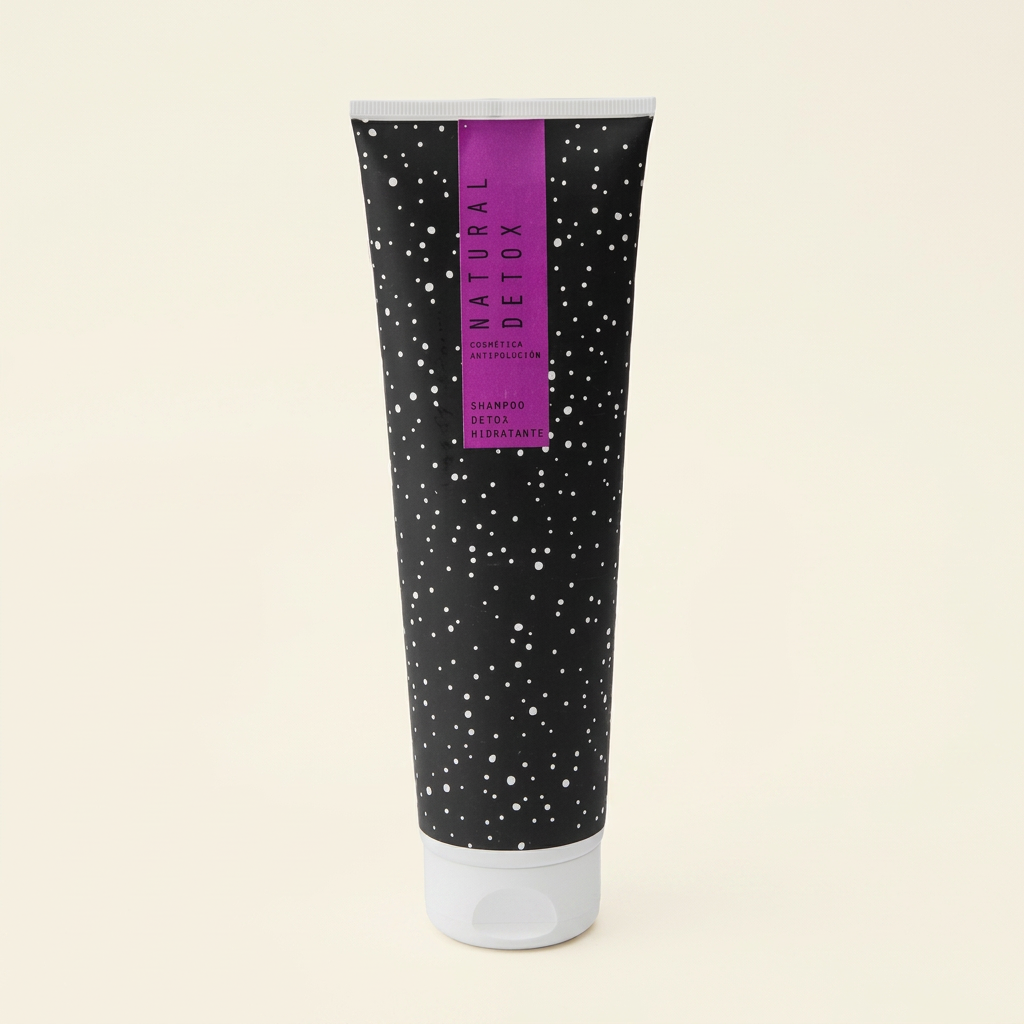 Shampoo Detox Hidratante Líquido Natural Detox con fondo marfil
